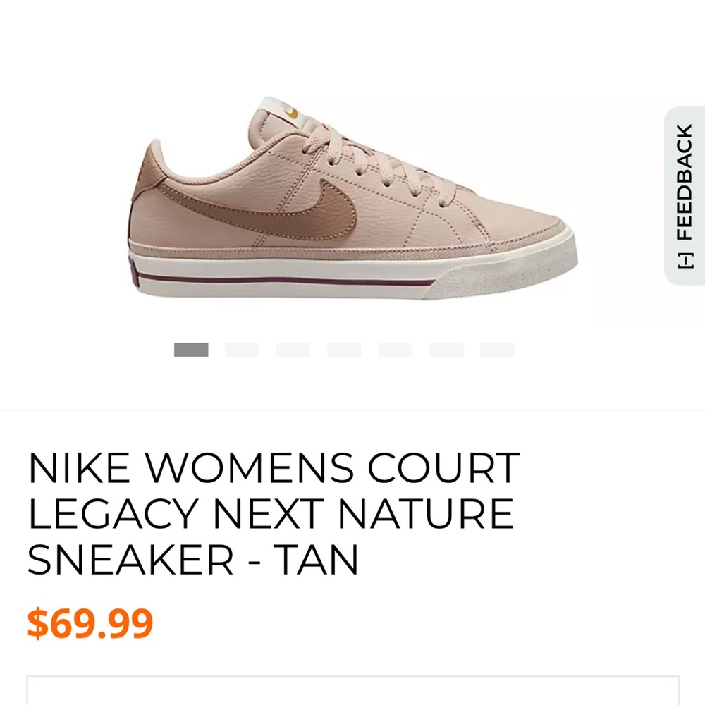 NIKE Women’s Court Legacy, Color: Sand Drift, Women’s size 10 NEVER WORN